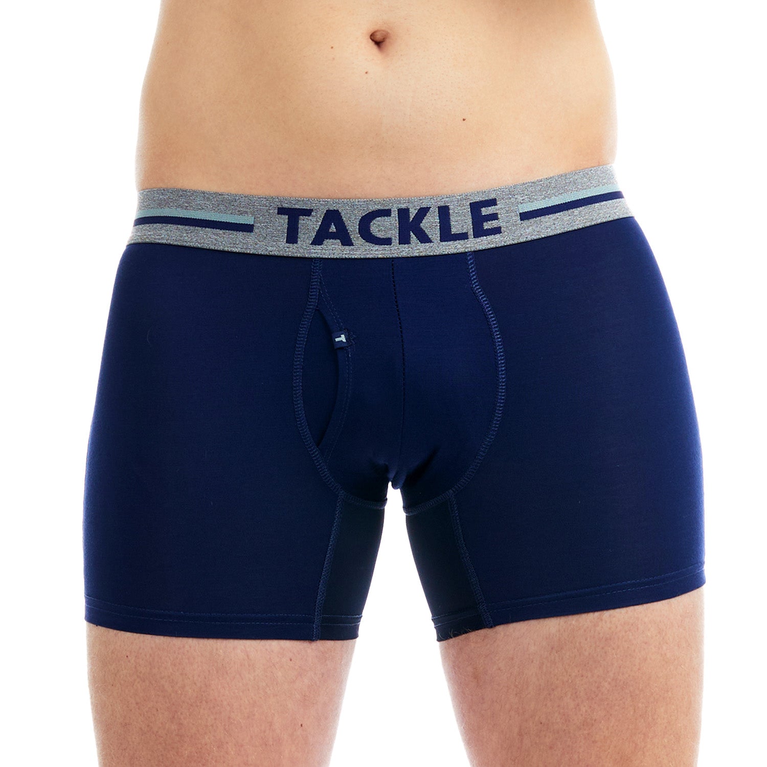 Bamboo Mid Length Trunk Navy front look